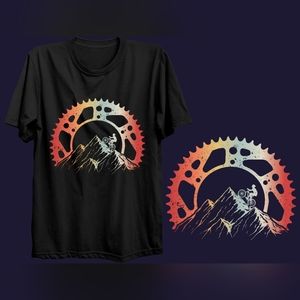 Mountain Gear Bicycle Amazing Color Short Sleeve Tshirt Casual Unisex
